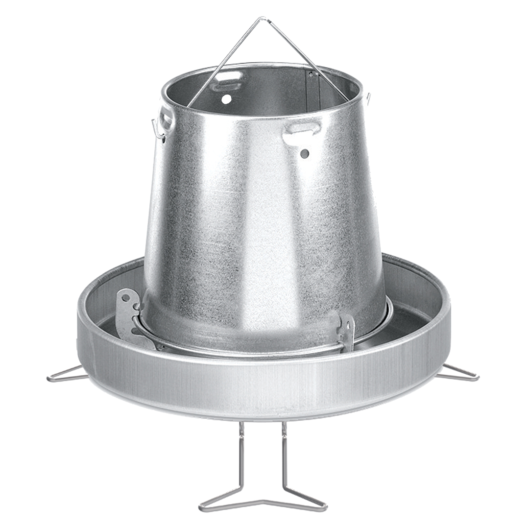 Galvanised poultry feeder with feet - <Product shot>