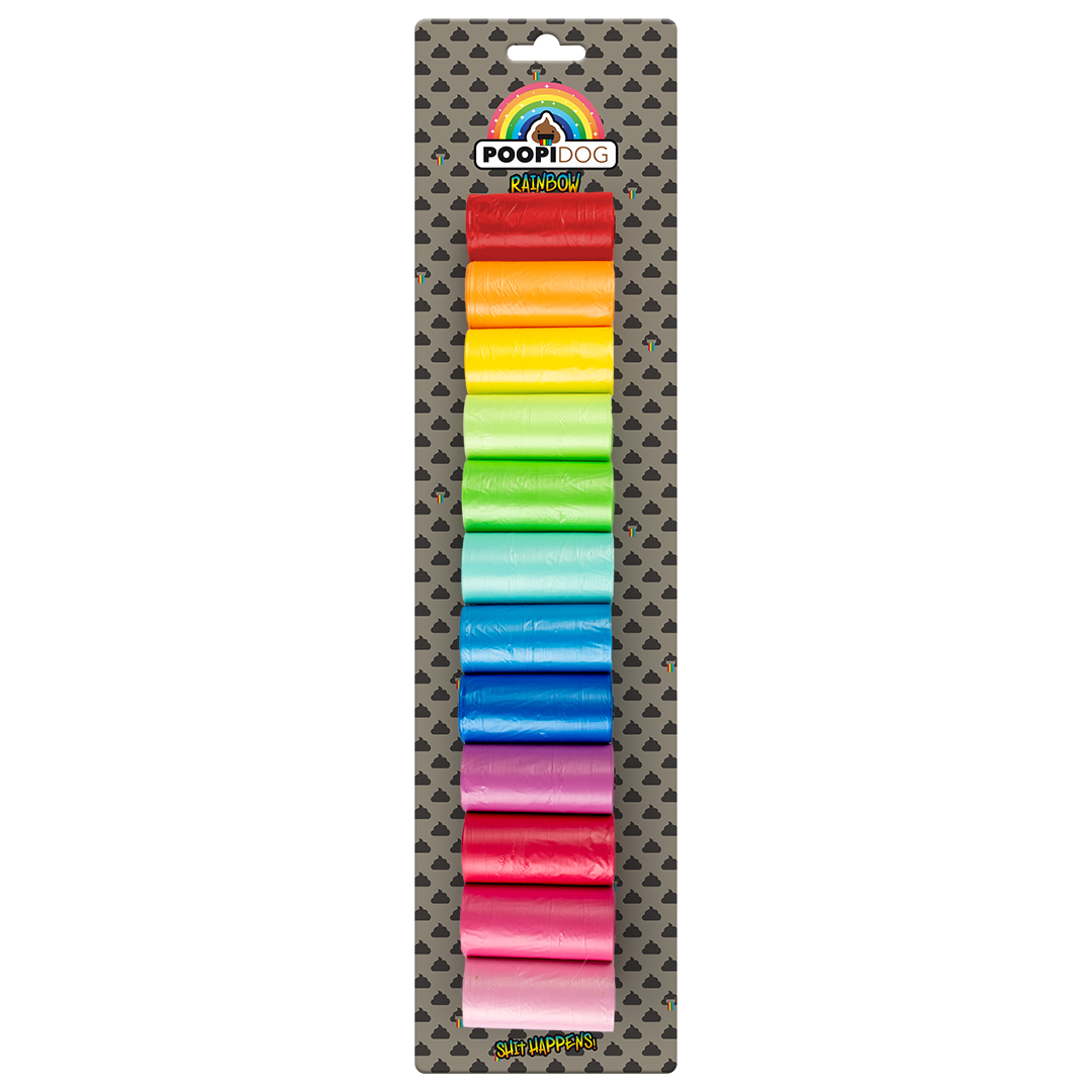 Sacs ramasse-crottes rainbow multicolore - Verpakkingsbeeld