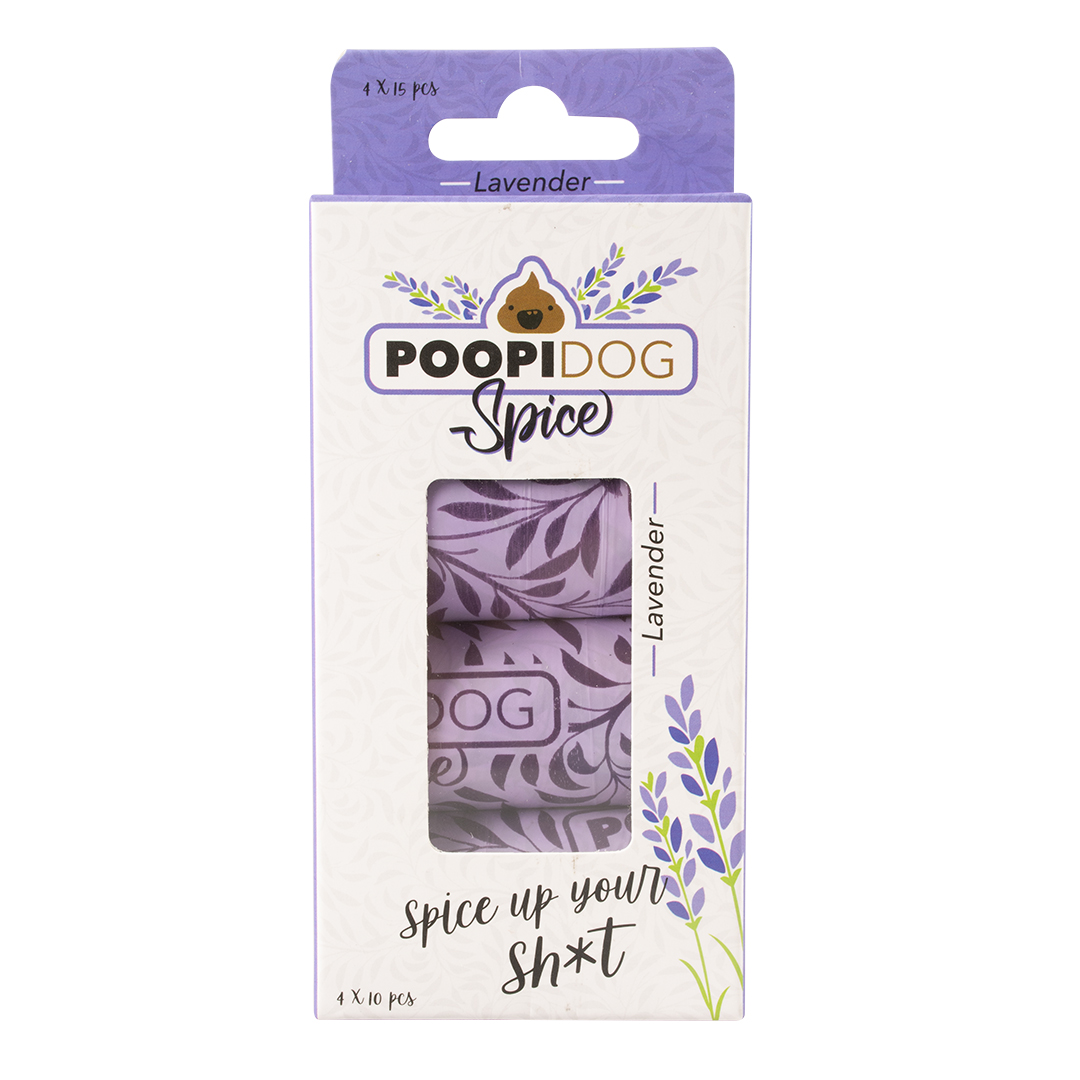 Poo bags spice lavender purple - Verpakkingsbeeld