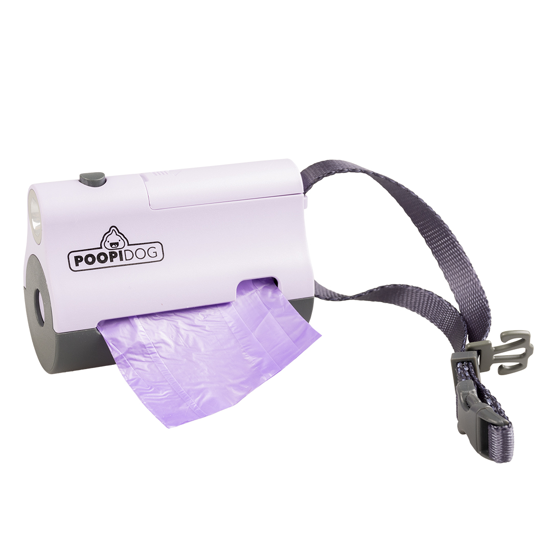 Poo bag dispenser led purple - Product shot