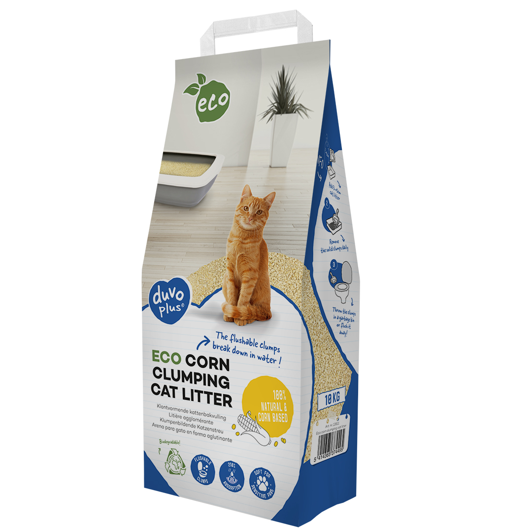 Eco corn clumping cat litter - Verpakkingsbeeld