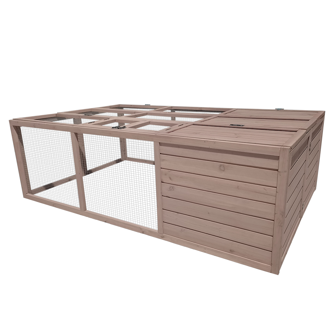 Woodland rabbit hutch hopper forest taupe - Product shot