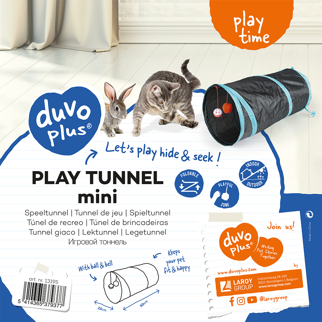 Play tunnel mini blue/black - Verpakkingsbeeld