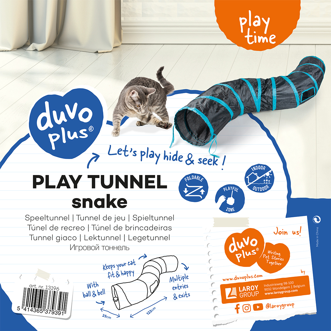 Play tunnel snake blue/black - Verpakkingsbeeld