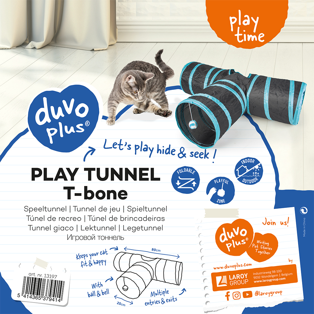 Play tunnel t-bone blue/black - Verpakkingsbeeld