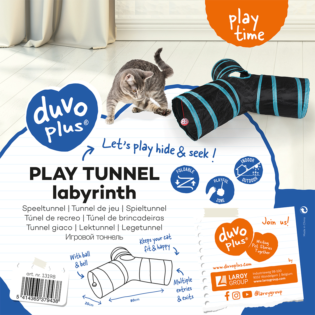 Play tunnel labyrinth blue/black - Verpakkingsbeeld