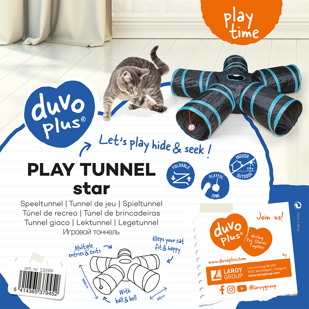 Play tunnel star blue/black - Verpakkingsbeeld