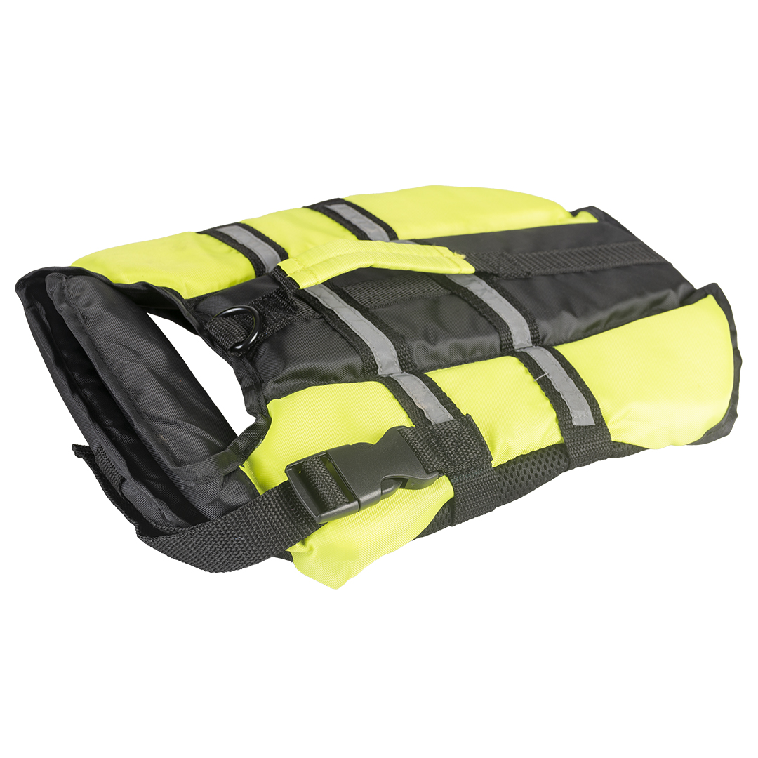 Dog life jacket hi vis marine black/yellow - Detail 1
