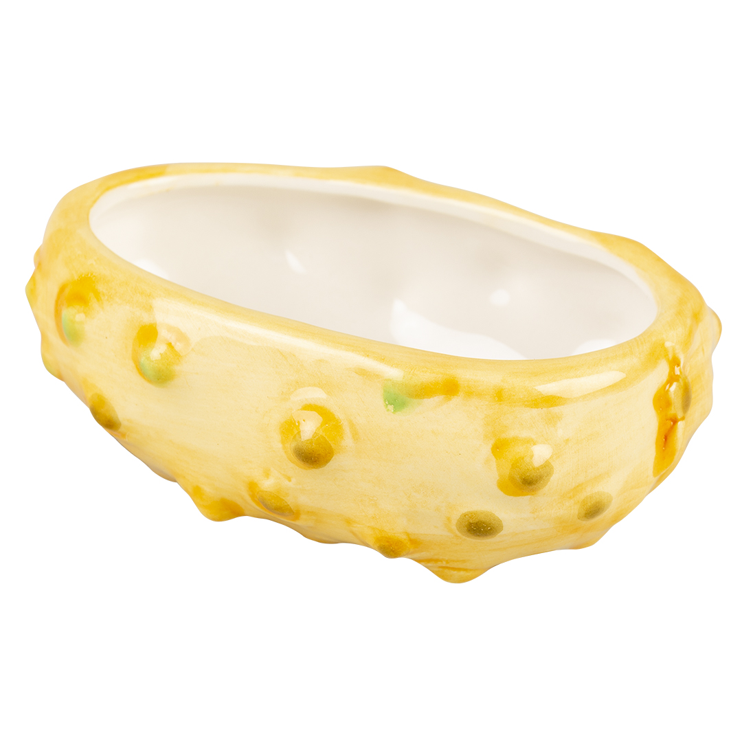 Feeding bowl stone kiwano yellow - Product shot