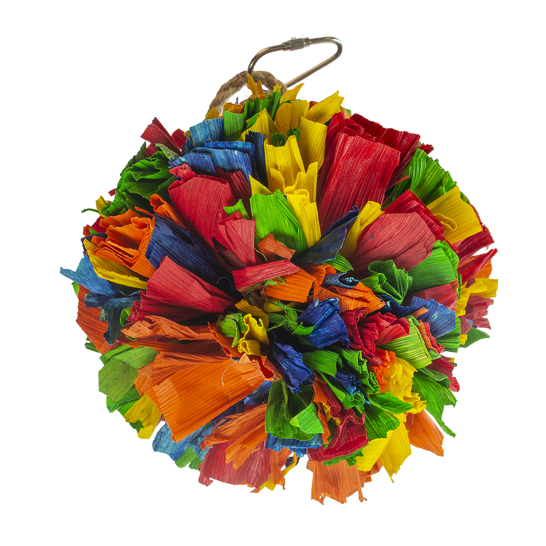 Colourful pompom of corn leaves multicolour - <Product shot>