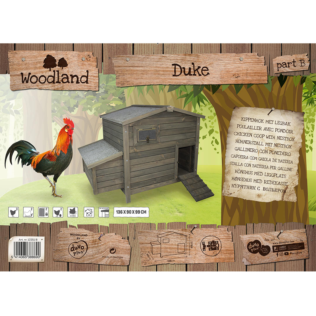 Woodland chicken coop duke grey - Verpakkingsbeeld