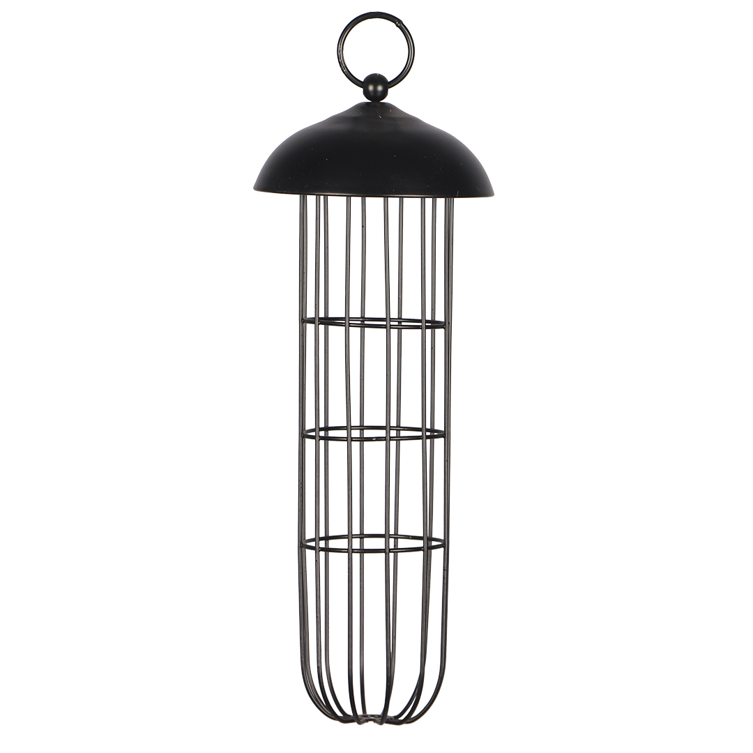Oiseaux de ciel silo d'aliment metal grille noir - Product shot
