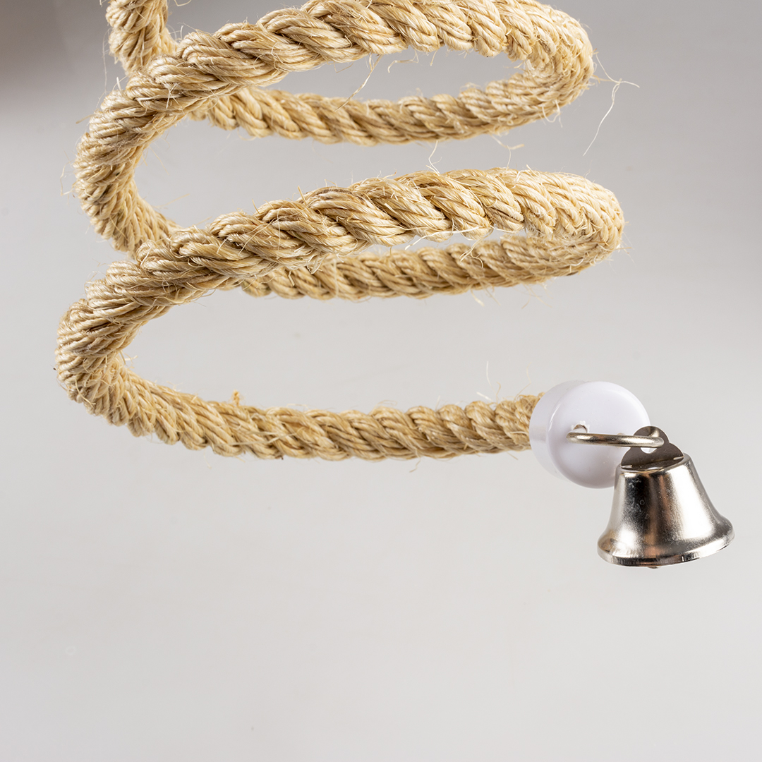 Spiral rope in sisal with bell beige - Detail 1