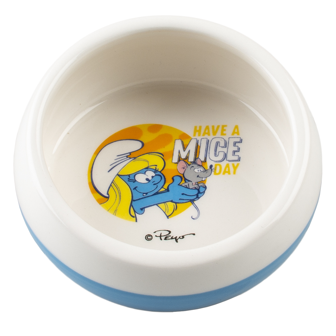 Hefty smurf low feeding bowl white/blue - Laroy Group