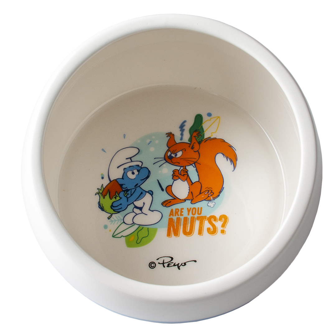 Clumsy smurf feeding bowl white/blue - Detail 1