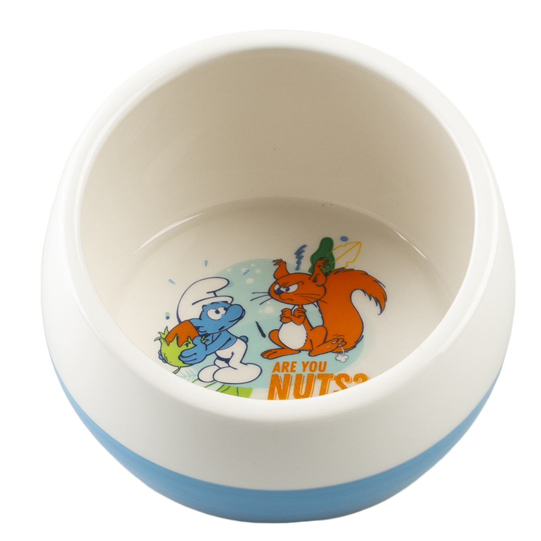 Clumsy smurf feeding bowl white/blue - Product shot