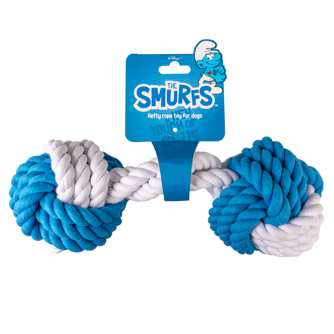 Hefty smurf rope dumbbell - Verpakkingsbeeld
