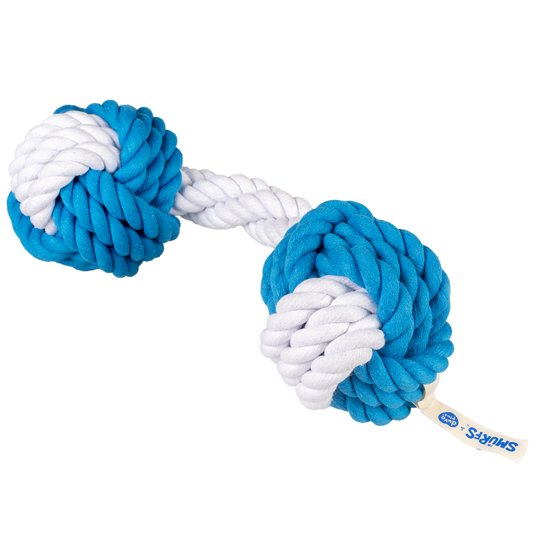 Hefty smurf rope dumbbell - Product shot