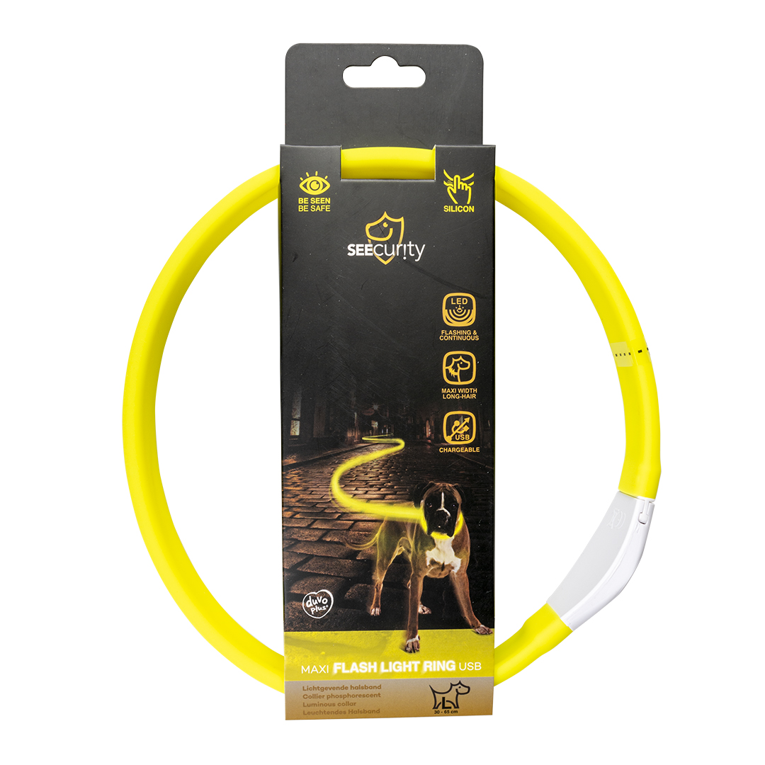 Flash light ring maxi usb silicon geel - Verpakkingsbeeld
