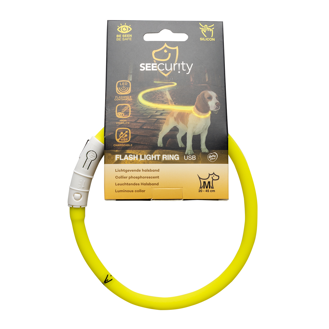 Flash light ring usb silicon yellow - Verpakkingsbeeld