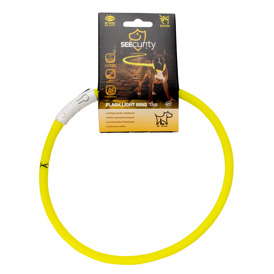 Flash light ring usb silicon yellow - Verpakkingsbeeld