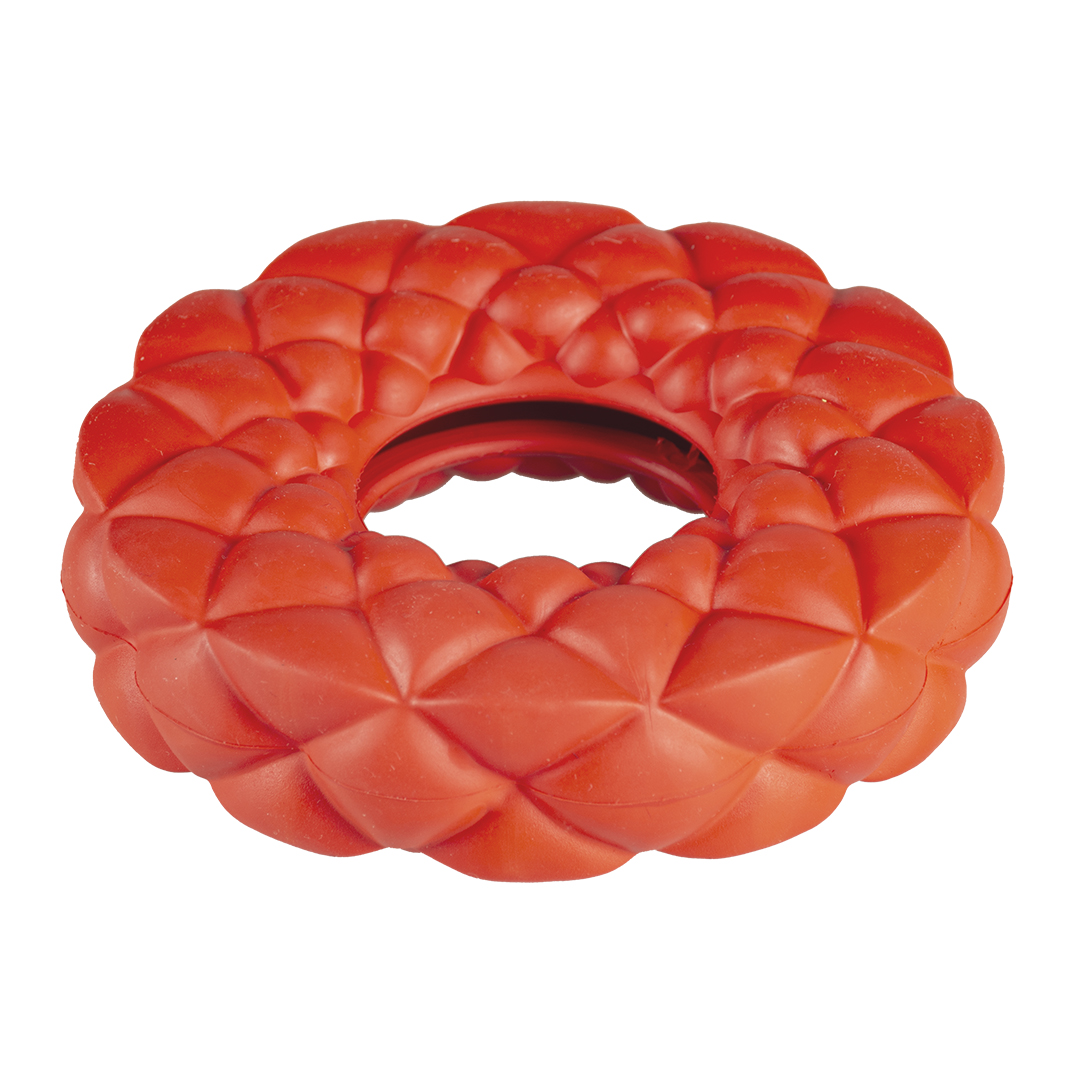 Rubber bubble ring dispenser red - Product shot