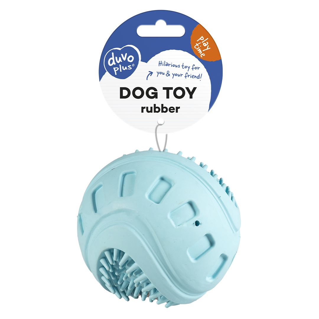 Rubber giggle ribble ball blue - Verpakkingsbeeld