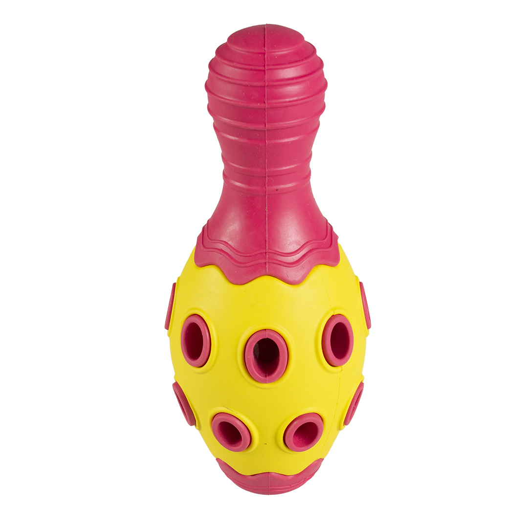 Rubber bowling pin dispenser multicolour - Product shot