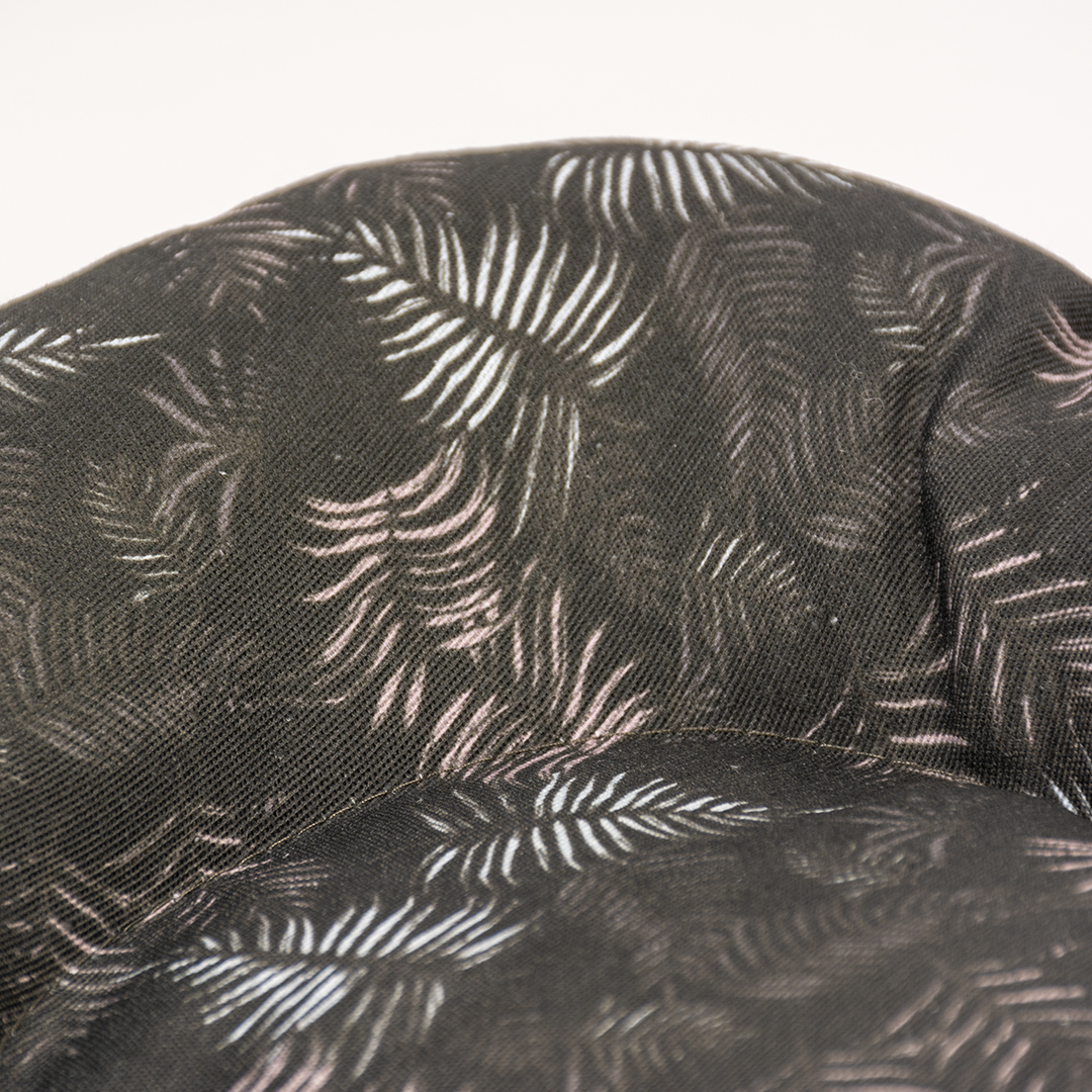 Oval cushion sewn nigra black - Detail 1