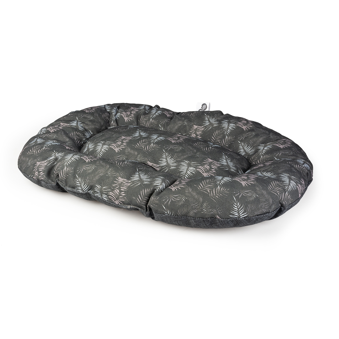 Oval cushion sewn nigra black - <Product shot>