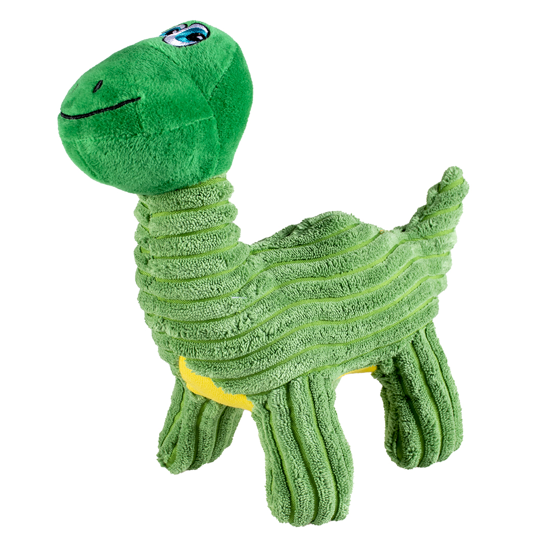 Plush dino brontosaurus corduroy green - Product shot