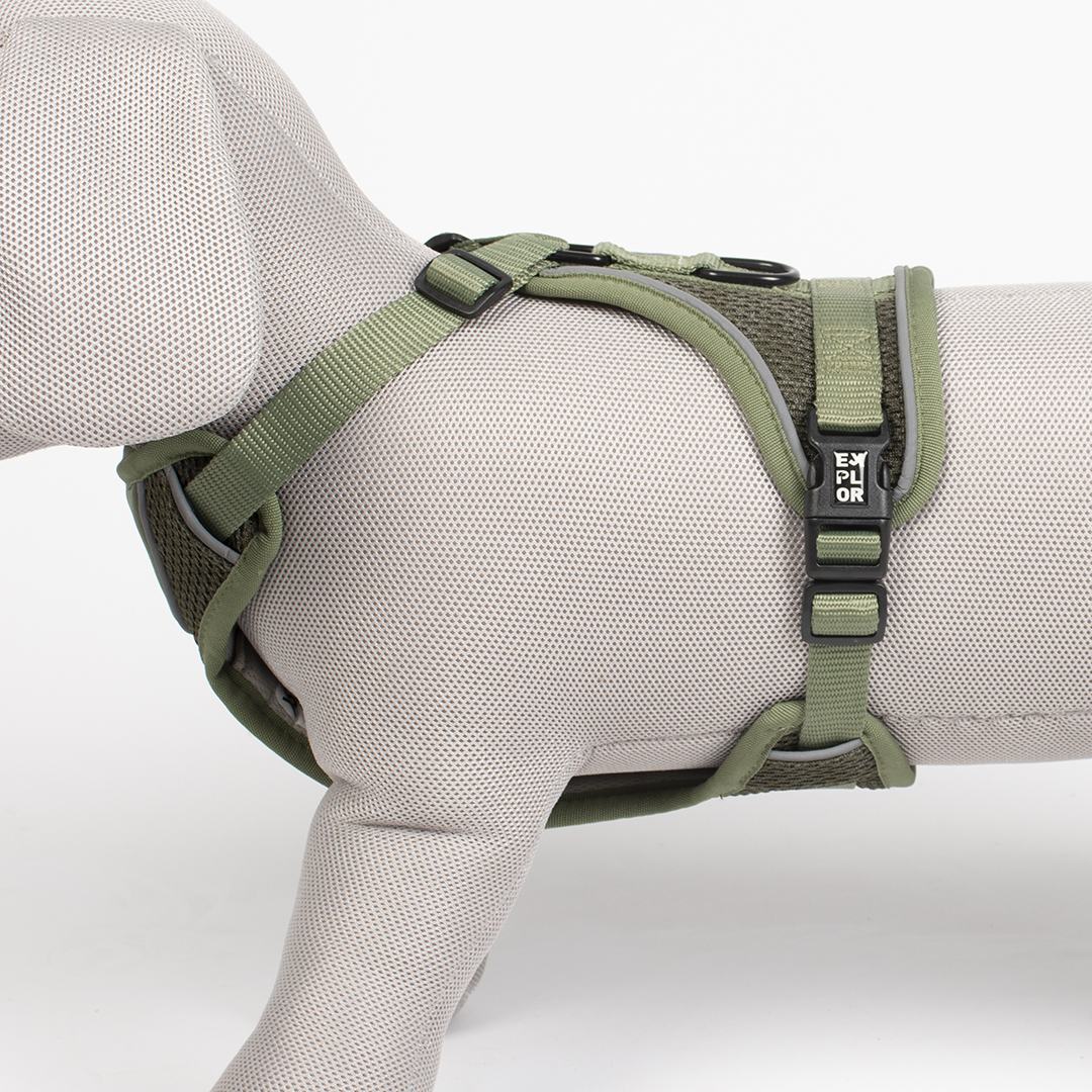 Ultimate fit no-pull harness classic undercover green - Detail 1