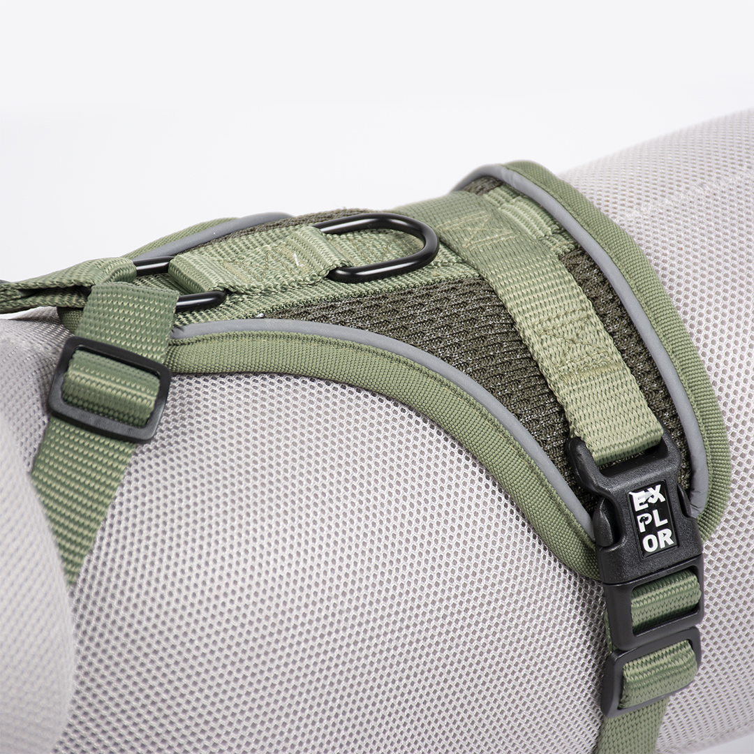 Ultimate fit no-pull harness classic undercover green - Detail 3
