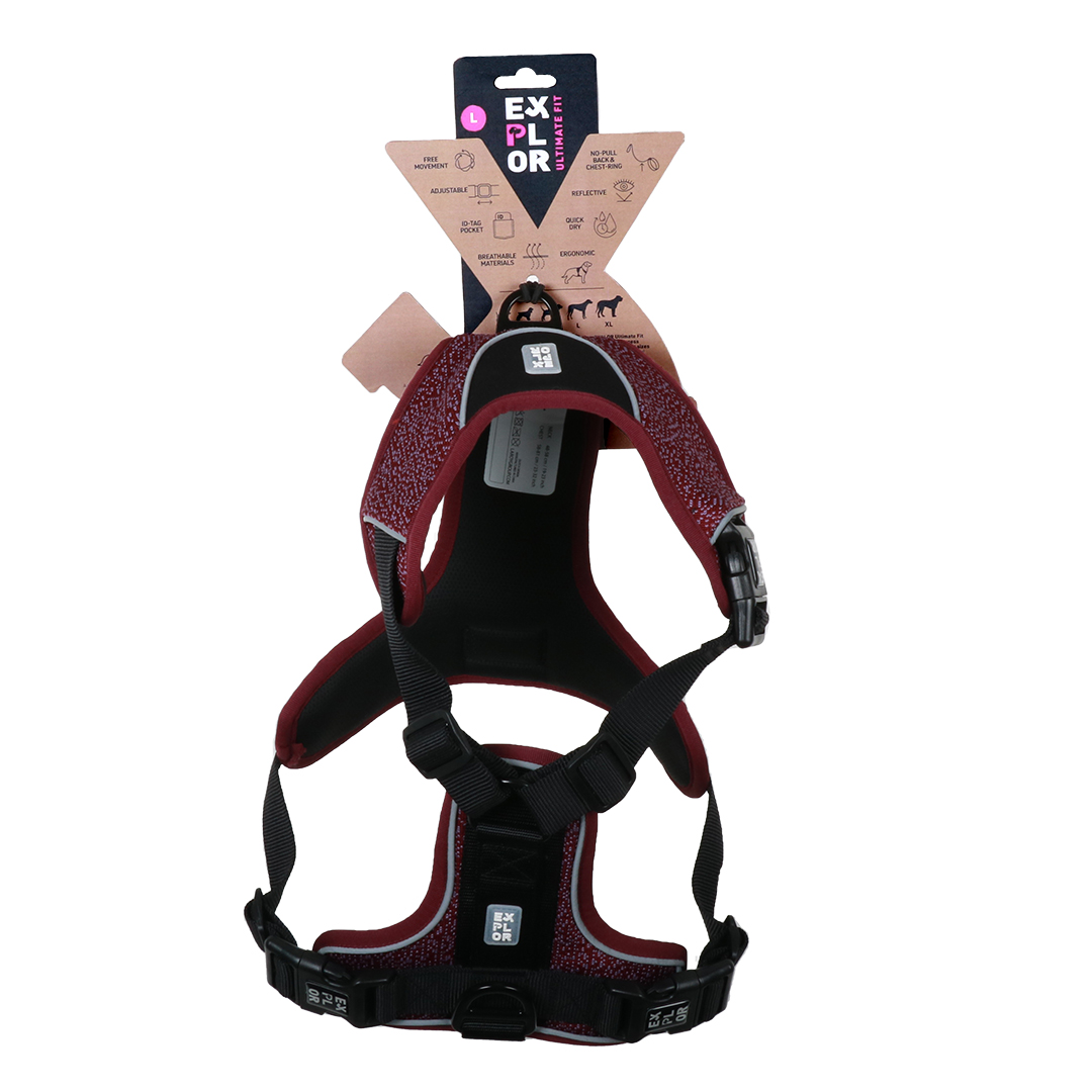 Ultimate fit no-pull harness fashion plum purple - Verpakkingsbeeld