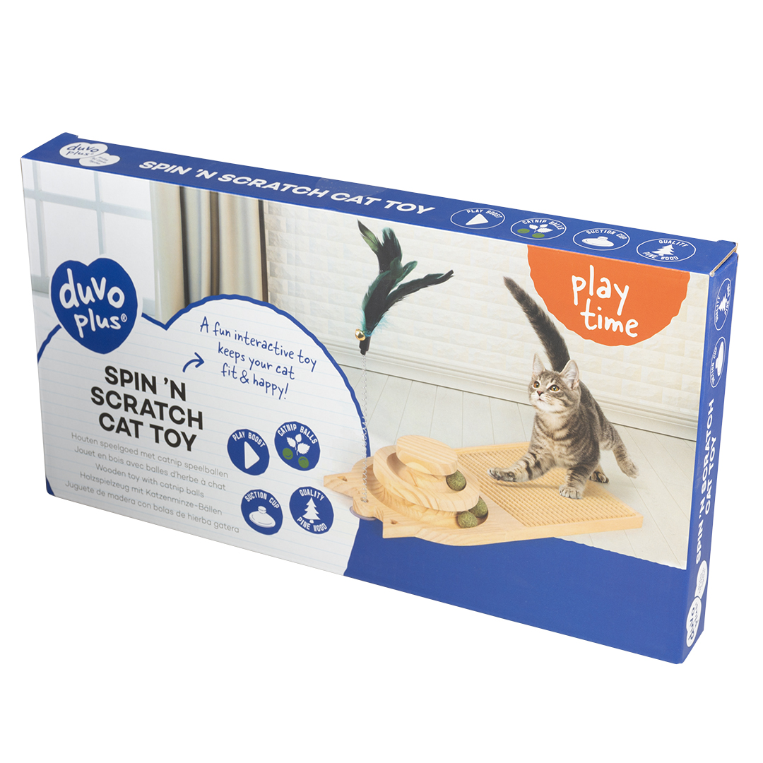 Play ’n scratch cat toy brown - Verpakkingsbeeld