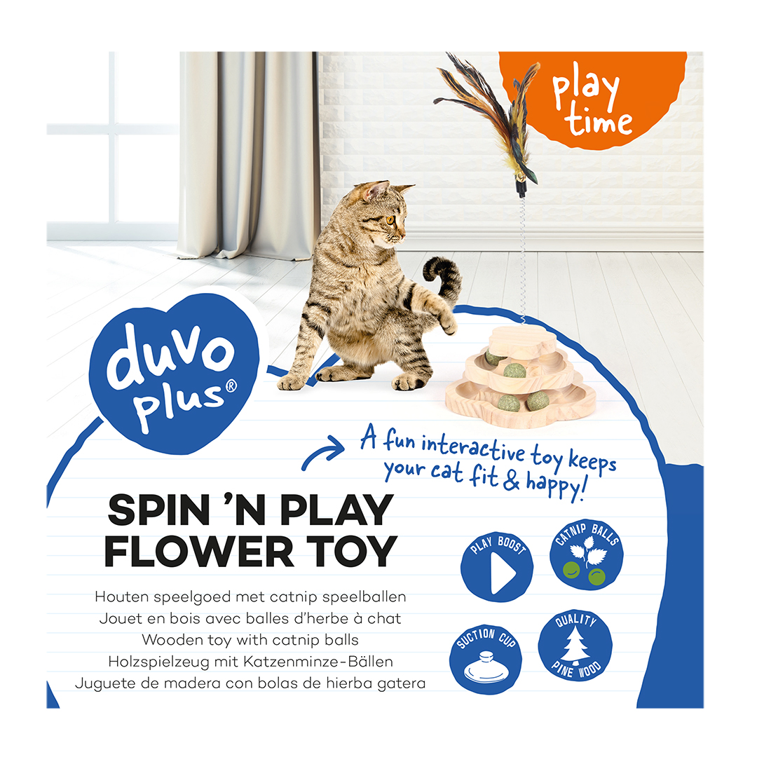 Spin ’n play flower toy brown - Detail 1