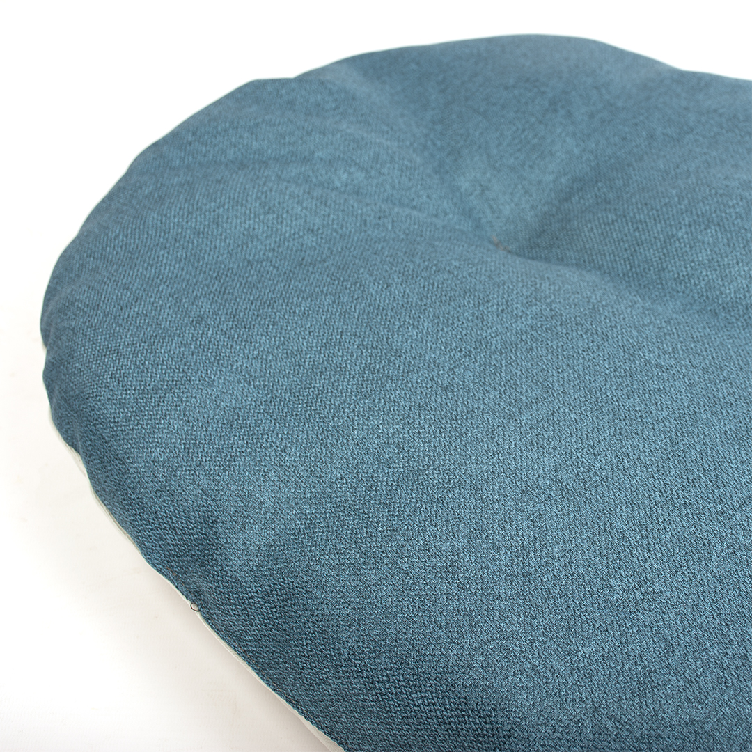Oval cushion sewn royal blue blue - Detail 2