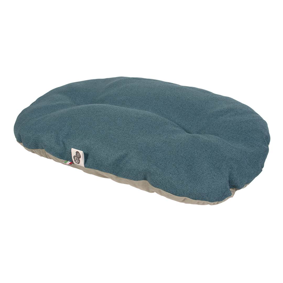 Oval cushion sewn royal blue blue - <Product shot>