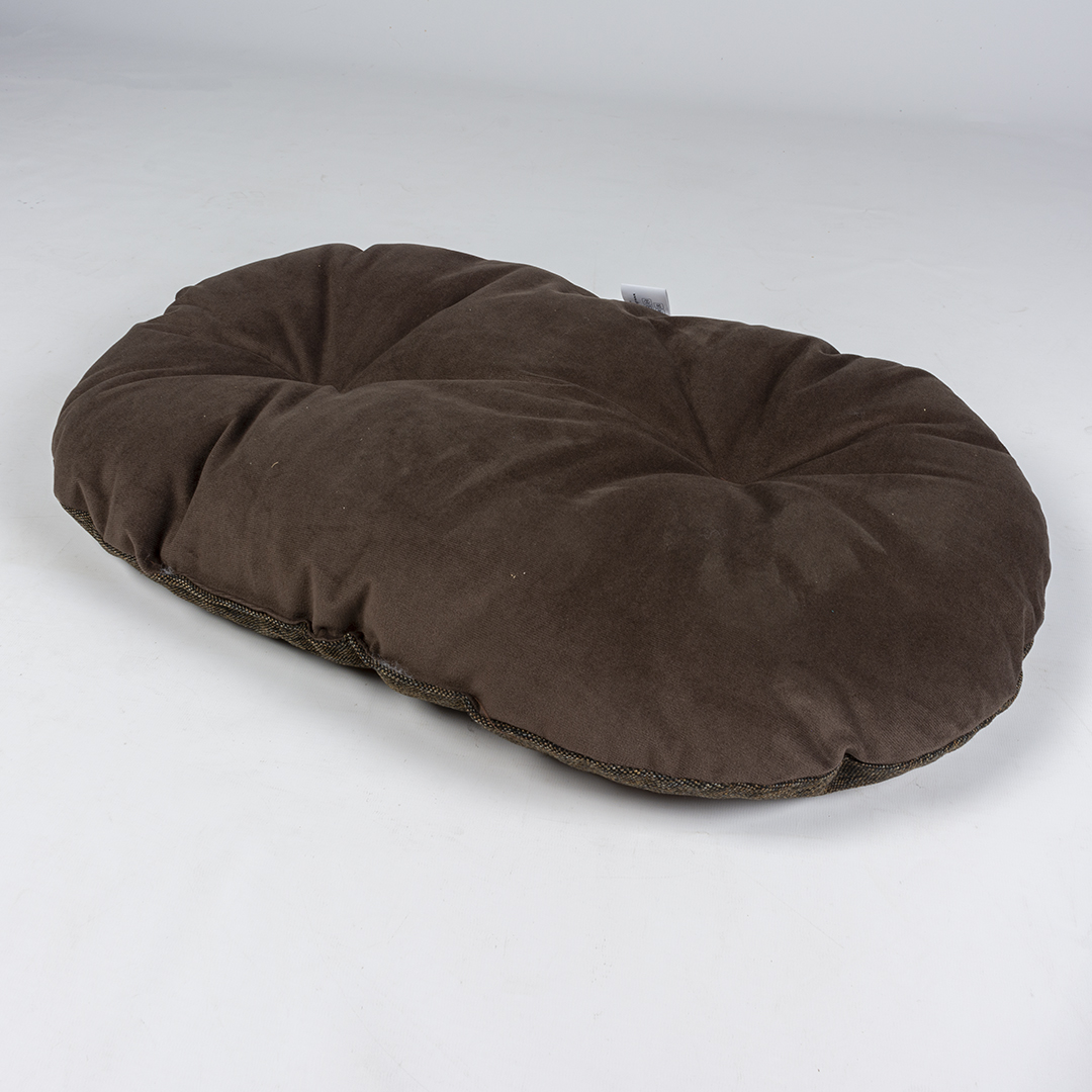 Oval cushion sewn king brown brown - Detail 2