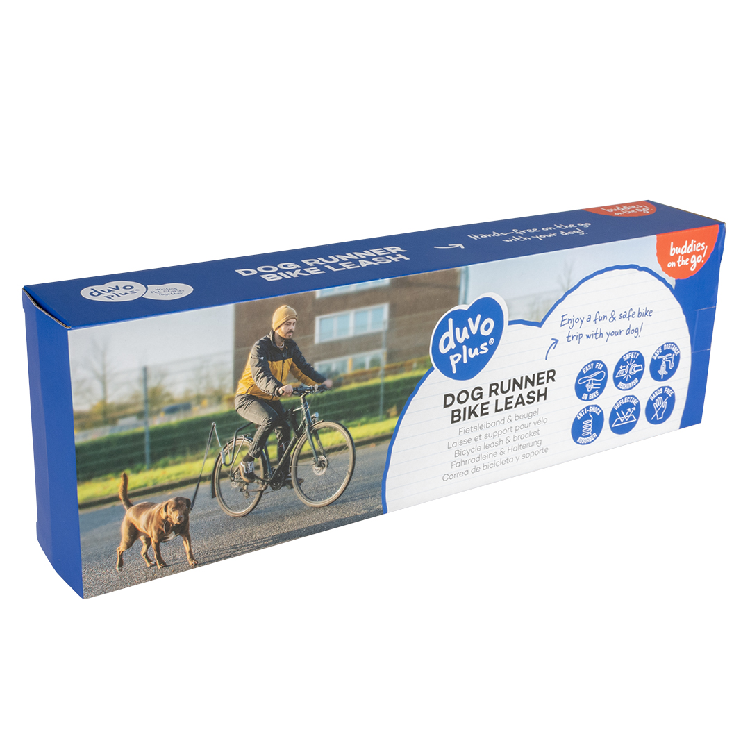 Dog runner fietsleiband zwart - Verpakkingsbeeld