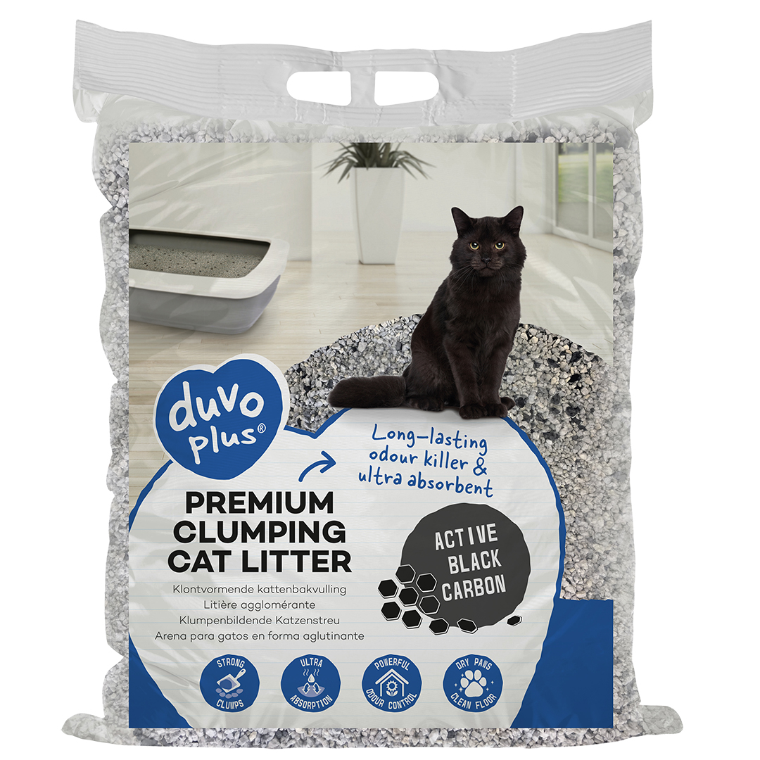 Premium clumping cat litter active black carbon - Product shot