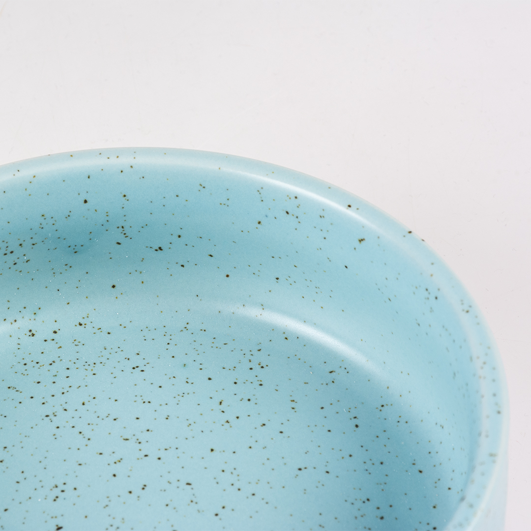 Feeding bowl stone speckle turquoise - Detail 1