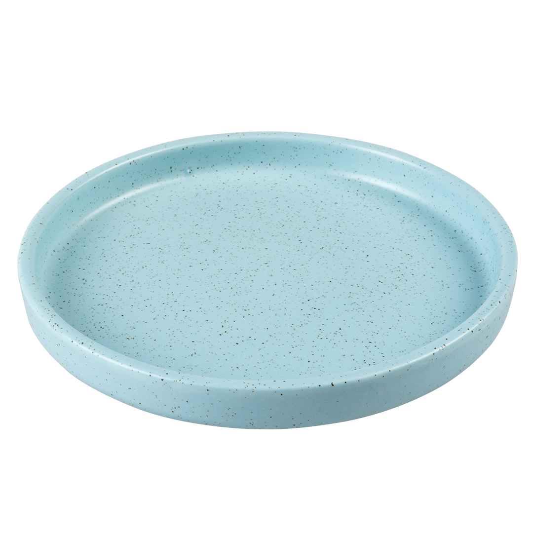 Assiette stone speckle turquoise - Product shot