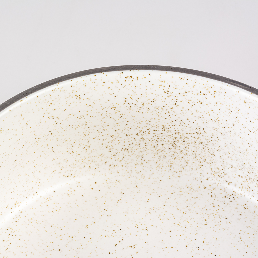 Mangeoire stone speckle blanc - Detail 1