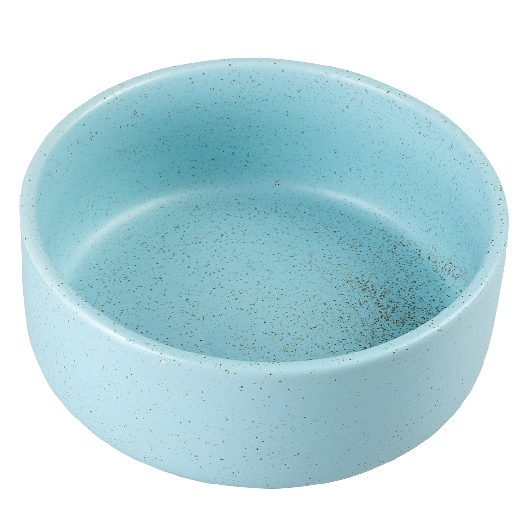 Feeding bowl stone speckle turquoise - <Product shot>