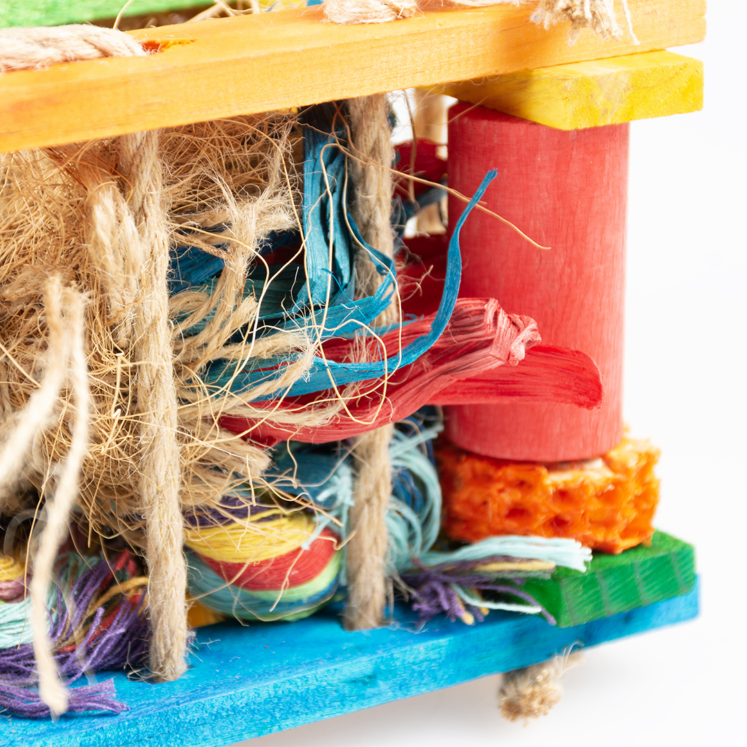 Wooden play box with sisal, coconut multicolour - Detail 2