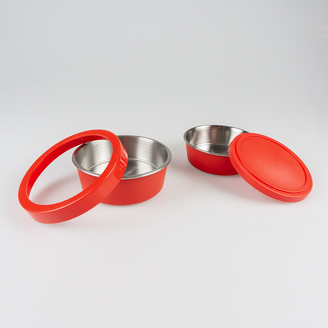 2-in-1 travel bowls red - Detail 2