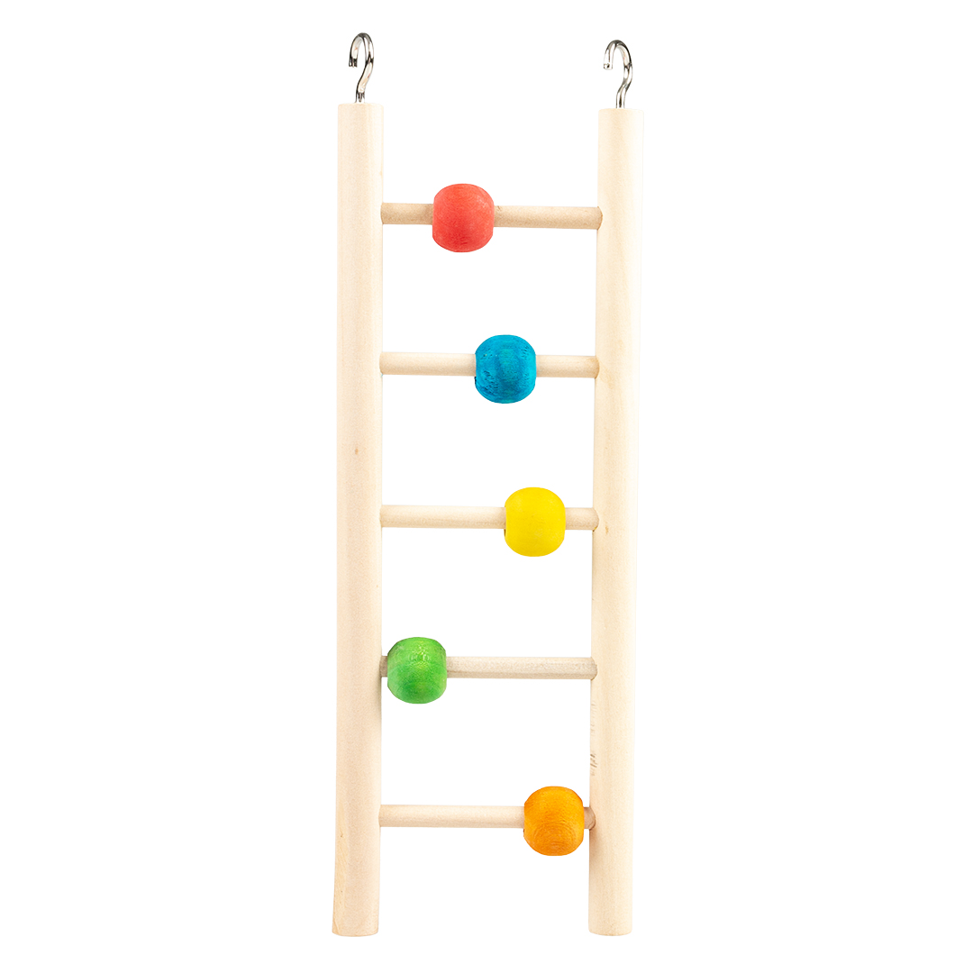 échelle en bois colorée et perles multicolore - Product shot