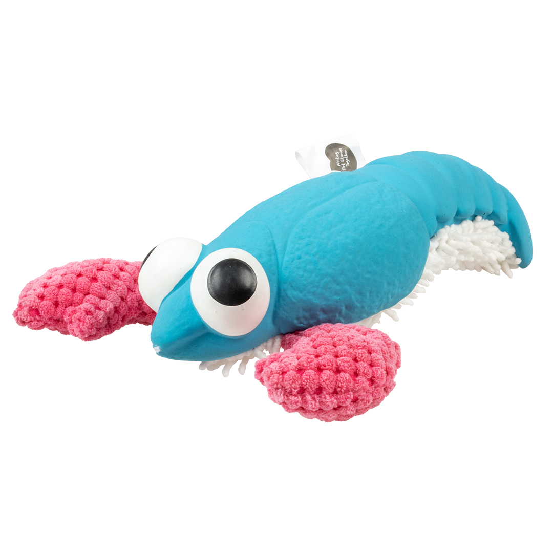 Peluche & latex homard bleu/rose - Laroy Group