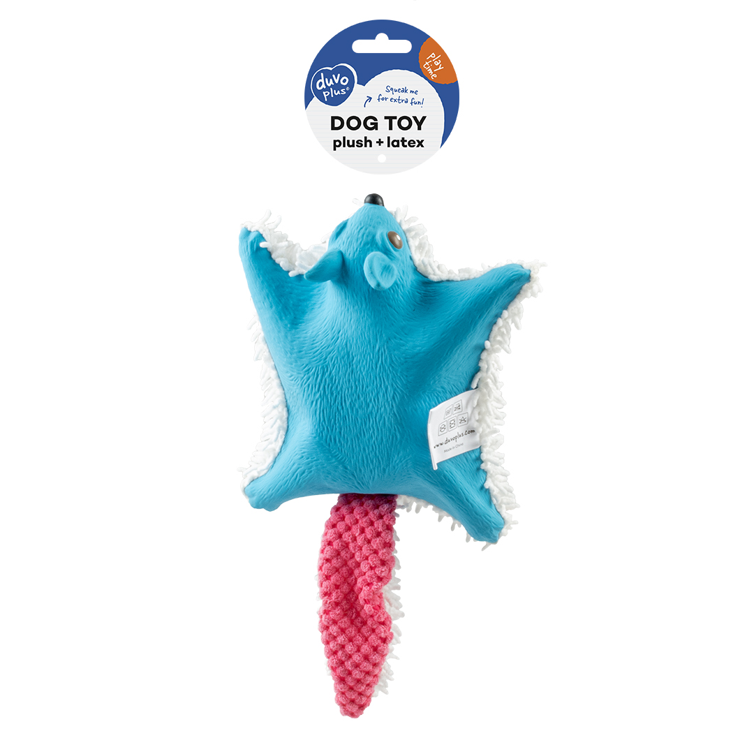 Plush & latex flying squirrel blue/pink - Verpakkingsbeeld